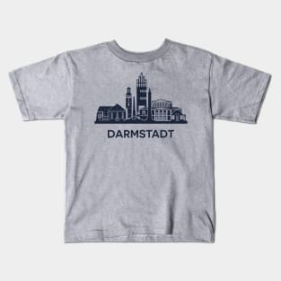 Darmstadt Skyline Emblem Kids T-Shirt